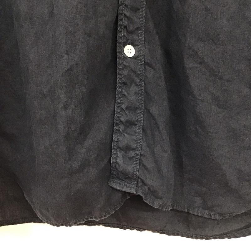 クオドロ quadro シャツ、ブラウス 長袖 1 無地 黒 / ブラック /  メンズ USED 古着 中古 10131940