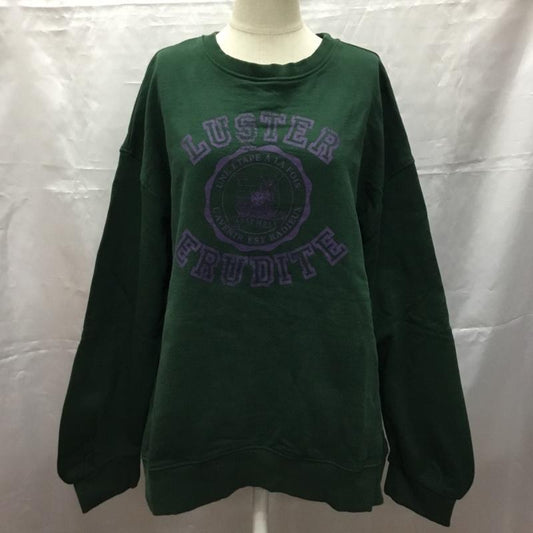 アメリカンホリック AMERICAN HOLIC トレーナー 長袖 HA23L1C4140 ロゴプリント裏毛スウェット1 L ロゴ、文字 緑 / グリーン /  レディース USED 古着 中古 10107354