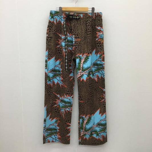 ブレインデット BRAIN DEAD パンツ ワークパンツ、ペインターパンツ M 総柄 茶 / ブラウン / X 橙 / オレンジ / X 青 / ブルー /  メンズ USED 古着 中古 10119969