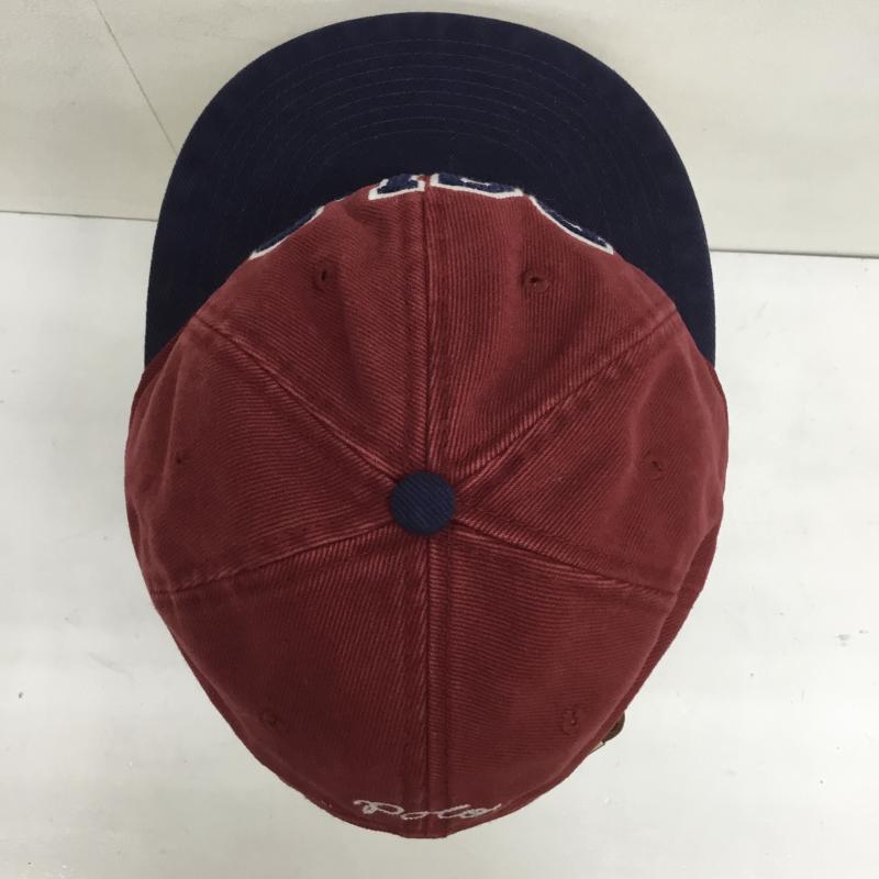 ポロラルフローレン POLO RALPH LAUREN 帽子 キャップ 6パネル ロゴ キャップ タグ付 ロゴ、文字 えんじ / ワインレッド /  メンズ USED 古着 中古 10106051