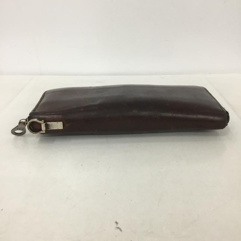 バックラッシュ BACKLASH 財布 長財布 ラウンドファスナー レザー 無地 茶 / ブラウン /  メンズ USED 古着 中古 10138014