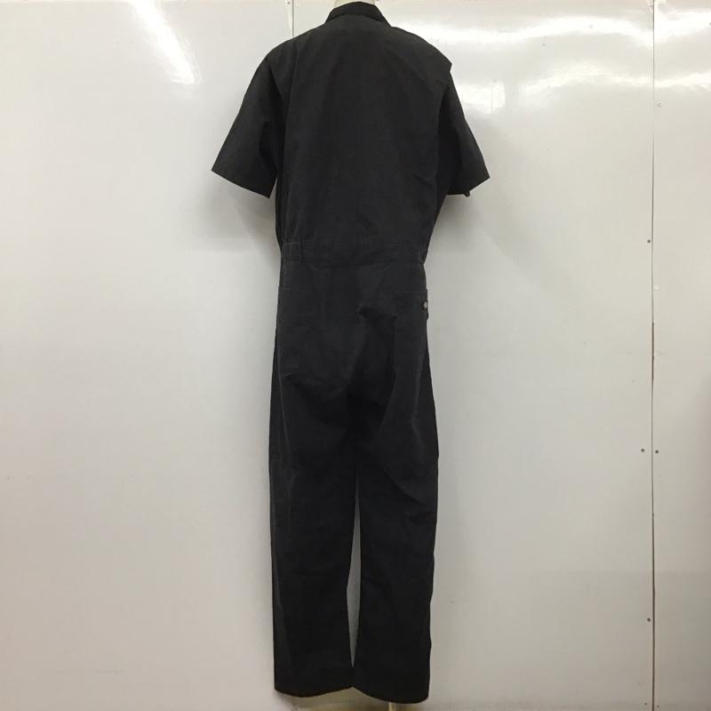 ディッキーズ Dickies サロペット・オーバーオール サロペット、オーバーオール 半袖オーバーオール つなぎ オールインワン カジュアルパンツ XL ロゴ、文字 黒 / ブラック /  メンズ USED 古着 中古 10107733