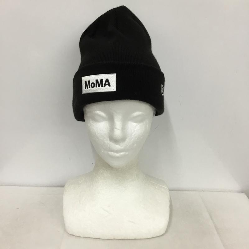 ニューエラ NEW ERA 帽子 ニット帽 MoMA BEANIE ロゴ、文字 黒 / ブラック /  メンズ USED 古着 中古 10149471