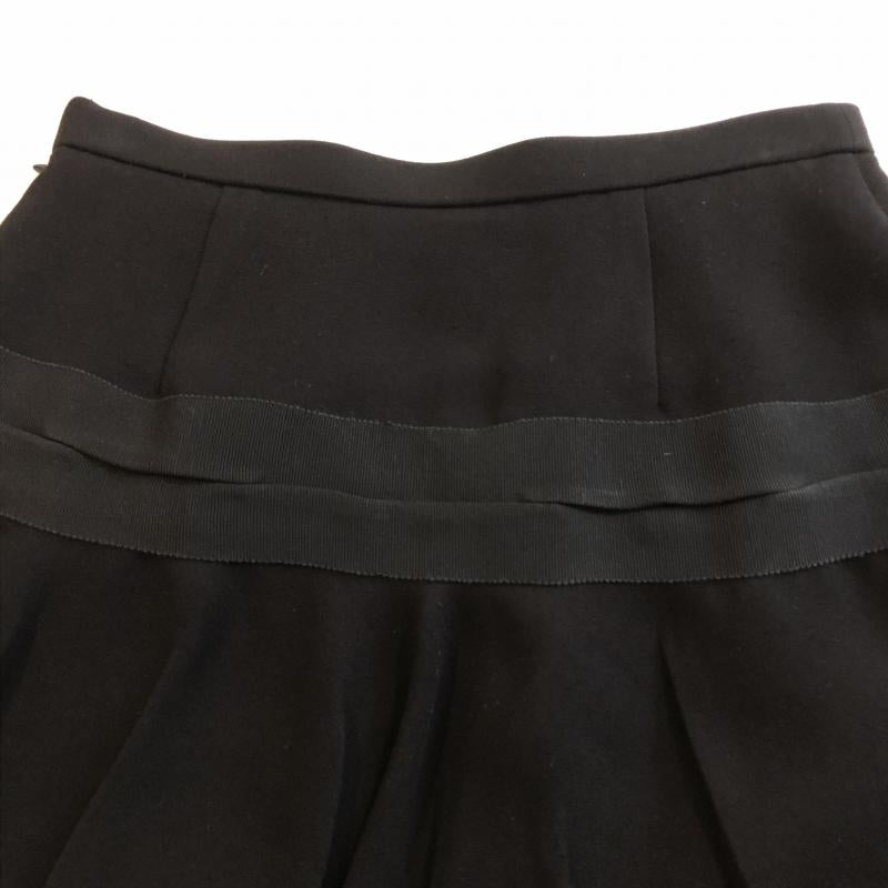 モスキーノチープ&シック MOSCHINO CHEAP AND CHIC スカート ひざ丈スカート プリーツ　グログランリボン 38 無地 X  黒 / ブラック /  レディース USED 古着 中古 10029100