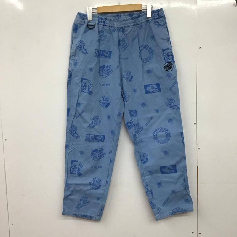 サンタクルーズ SANTA CRUZ パンツ ワークパンツ、ペインターパンツ M プリント 水色 / ライトブルー /  メンズ USED 古着 中古 10144873