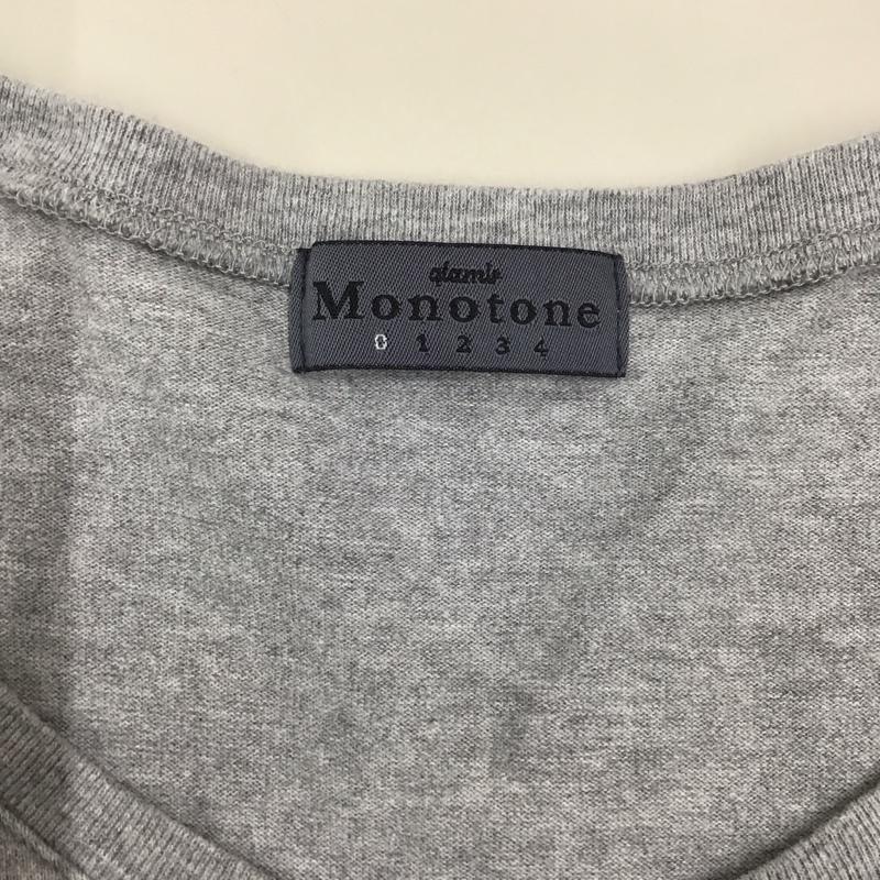 グラム glamb Tシャツ 七分袖 長袖カットソー クルーネックカットソー ロングスリーブカットソー プリントTシャツ 0 無地 灰 / グレー /  メンズ USED 古着 中古 10116203