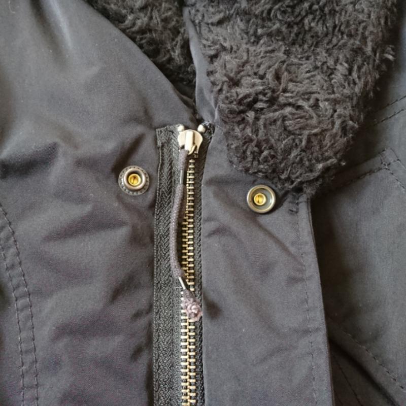 ディーゼル DIESEL ジャケット、上着 ジャンパー、ブルゾン 襟ボア付き 中綿入り ミリタリージャケット S 無地 黒 / ブラック /  メンズ USED 古着 中古 10011965