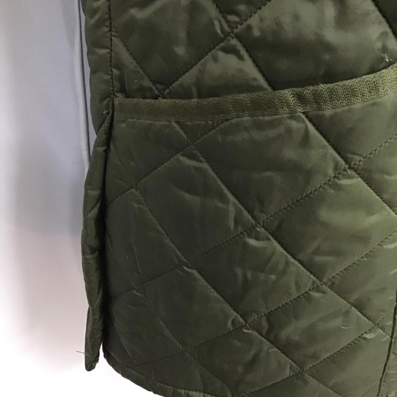 バーブァー Barbour ジャケット、上着 ジャケット、ブレザー キルティングジャケット カラージャケット ボタン前開ジャケット アウター S ロゴ、文字 カーキ / カーキ /  メンズ USED 古着 中古 10122778