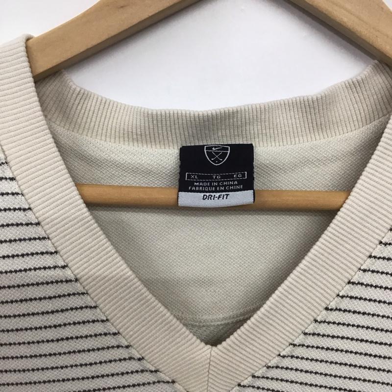 ナイキ NIKE ベスト ベスト プルオーバーニットベスト Vネック XL ロゴ、文字 灰 / グレー /  メンズ USED 古着 中古 10141850