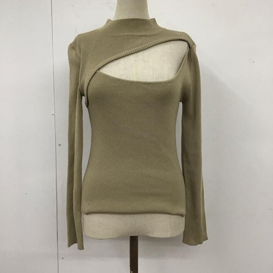ムルーア MURUA ニット、セーター 長袖 012152605701-01 変形ネックニットカットソー 長袖ニットカットソー FREE 無地 ベージュ / ベージュ /  レディース USED 古着 中古 10120938