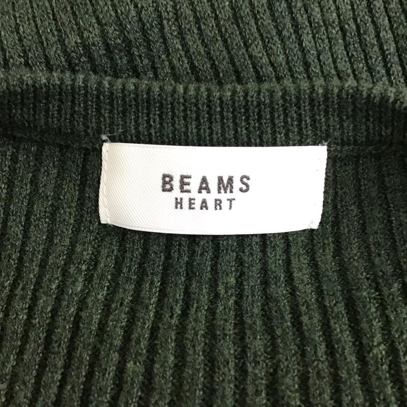 ビームス ハート BEAMS HEART ワンピース ロングスカート 長袖ニットワンピース ロングワンピース リブニット 無地 カーキ / カーキ /  レディース USED 古着 中古 10117481