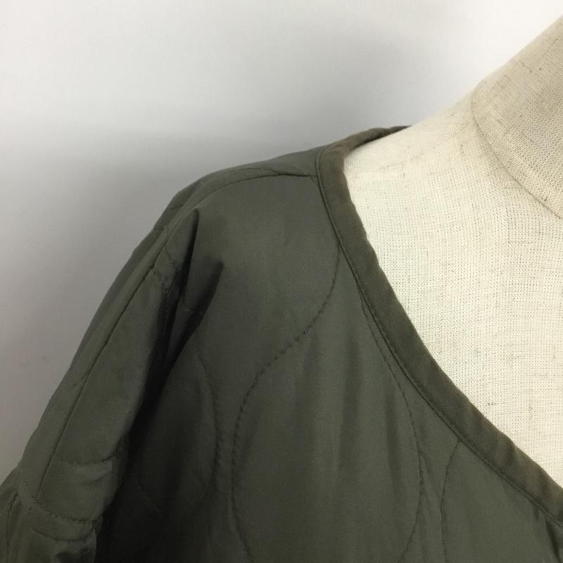 古着 USED コート コート一般 211256 Mark Gonzales キルティング ノーカラー リバーシブル M ロゴ、文字 カーキ / カーキ / X アイボリー / アイボリー /  レディース USED 古着 中古 10078049