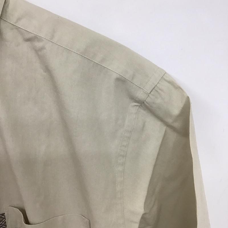 バーバリーロンドン Burberry London シャツ、ブラウス 半袖 半袖シャツ 無地シャツ ポケットシャツ ボタンダウンシャツ L 無地 ベージュ / ベージュ /  メンズ USED 古着 中古 10139832