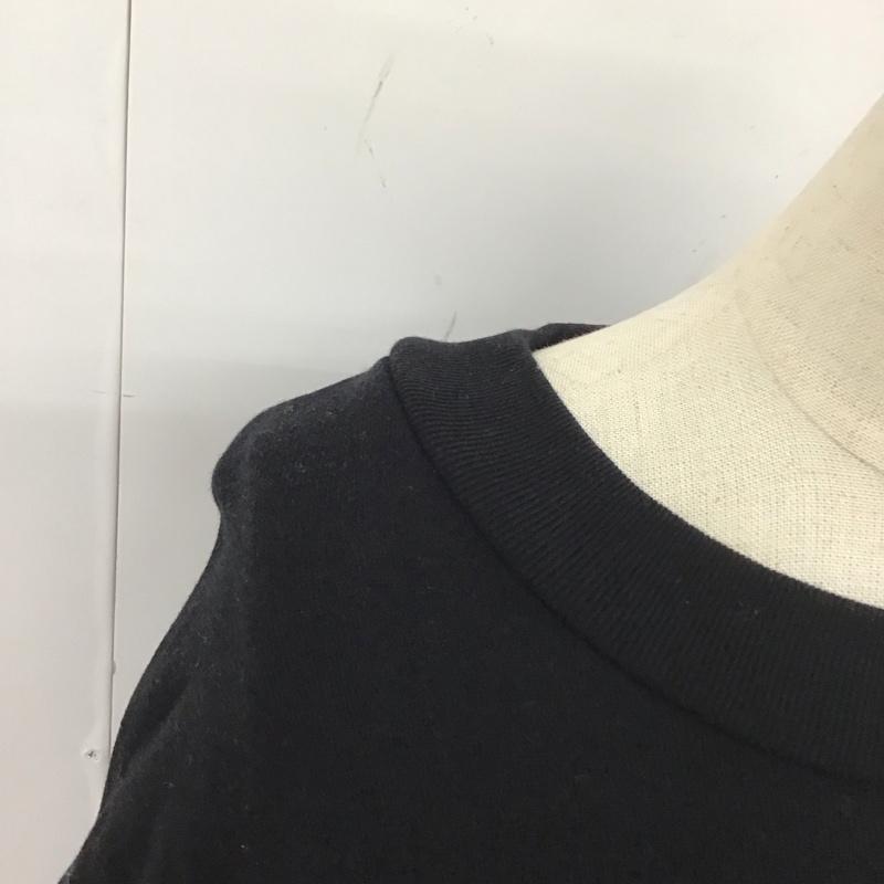 ミルクフェド MILKFED. ワンピース ロングスカート 03184952 ロゴライン スウェット 長袖 ロゴ、文字 黒 / ブラック /  レディース USED 古着 中古 10112026
