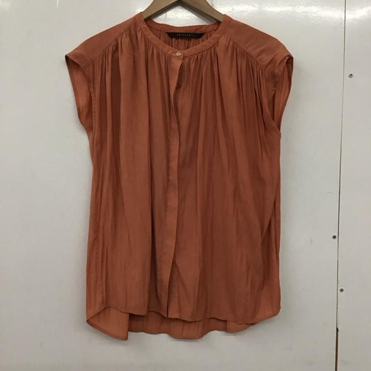 イェッカヴェッカ YECCA VECCA シャツ、ブラウス 半袖 7A32L0A0900 サテンギャザーブラウス FREE 無地 橙 / オレンジ /  レディース USED 古着 中古 10136481