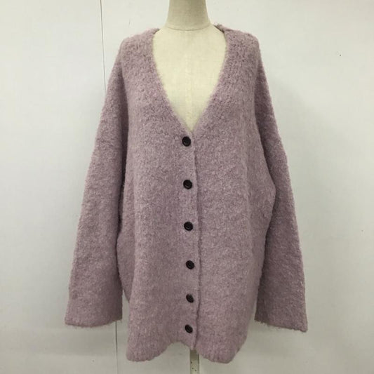 ダブルクローゼット w closet カーディガン 長袖 長袖カーディガン 長袖カットソー ノーカラージャケット 前開カーディガン FREE 無地 紫 / パープル /  レディース USED 古着 中古 10118013