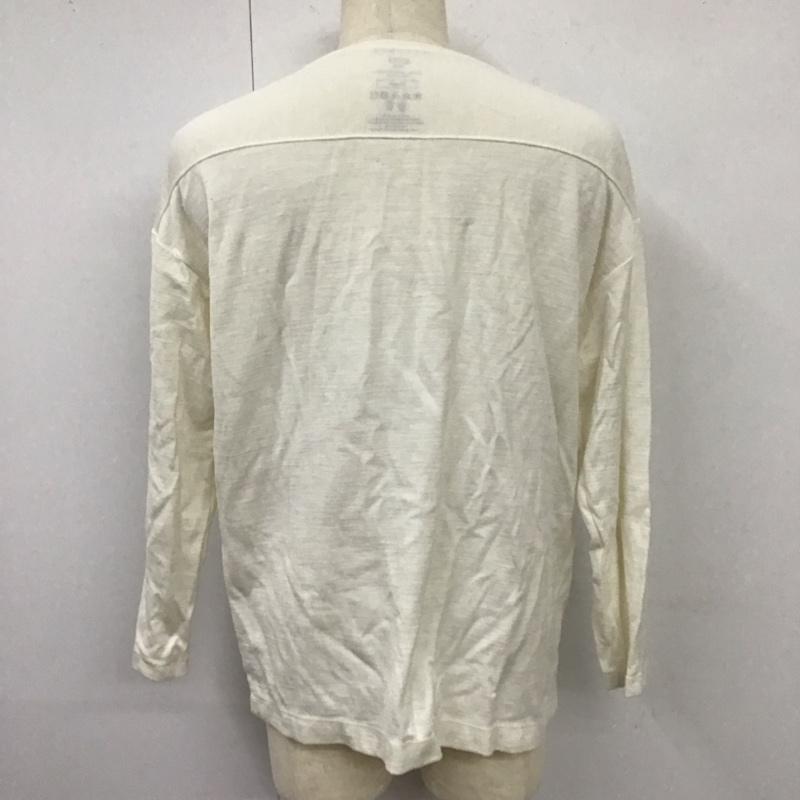 アーミィ armi カットソー 長袖 ロンT ウール混 コットン クルーネック 4 無地 オフホワイト / オフホワイト /  メンズ USED 古着 中古 10119835
