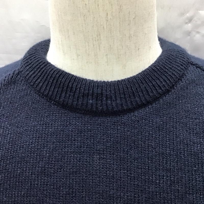 コムデギャルソン COMME des GARCONS ニット、セーター 長袖 長袖ニットカットソー ニット セーター クルーネックニット XL ロゴ、文字 紺 / ネイビー /  メンズ USED 古着 中古 10122684