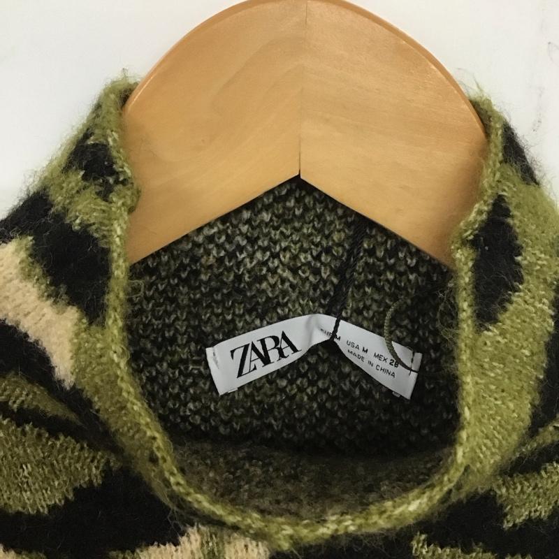 ザラ ZARA ニット、セーター 長袖 M 総柄 マルチカラー / マルチカラー /  レディース USED 古着 中古 10139566
