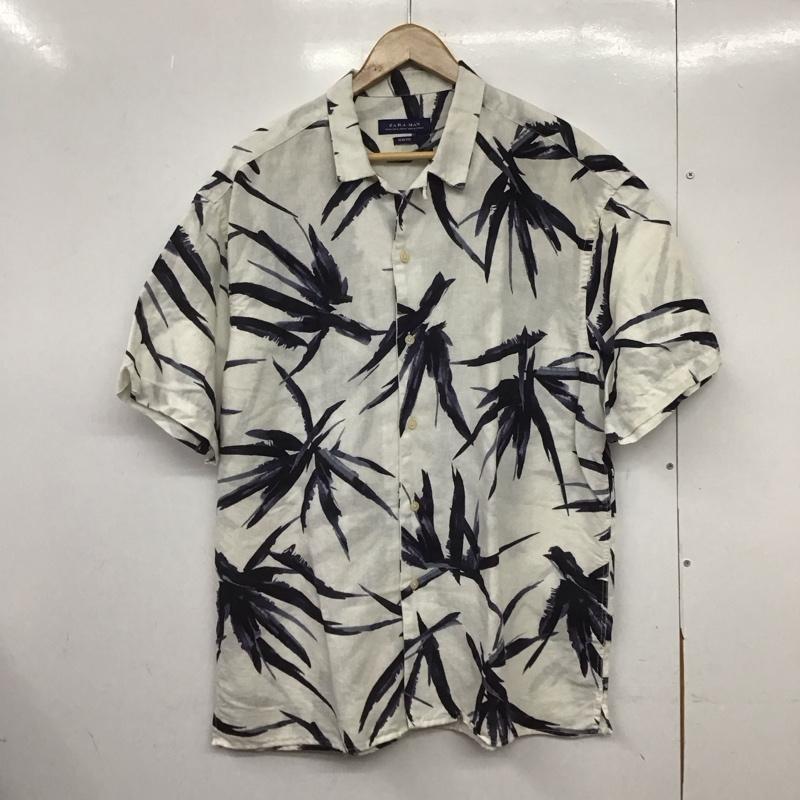 ザラメン ZARA MAN シャツ、ブラウス 半袖 半袖シャツ プリントシャツ アロハシャツ XL プリント 白 / ホワイト /  メンズ USED 古着 中古 10146170