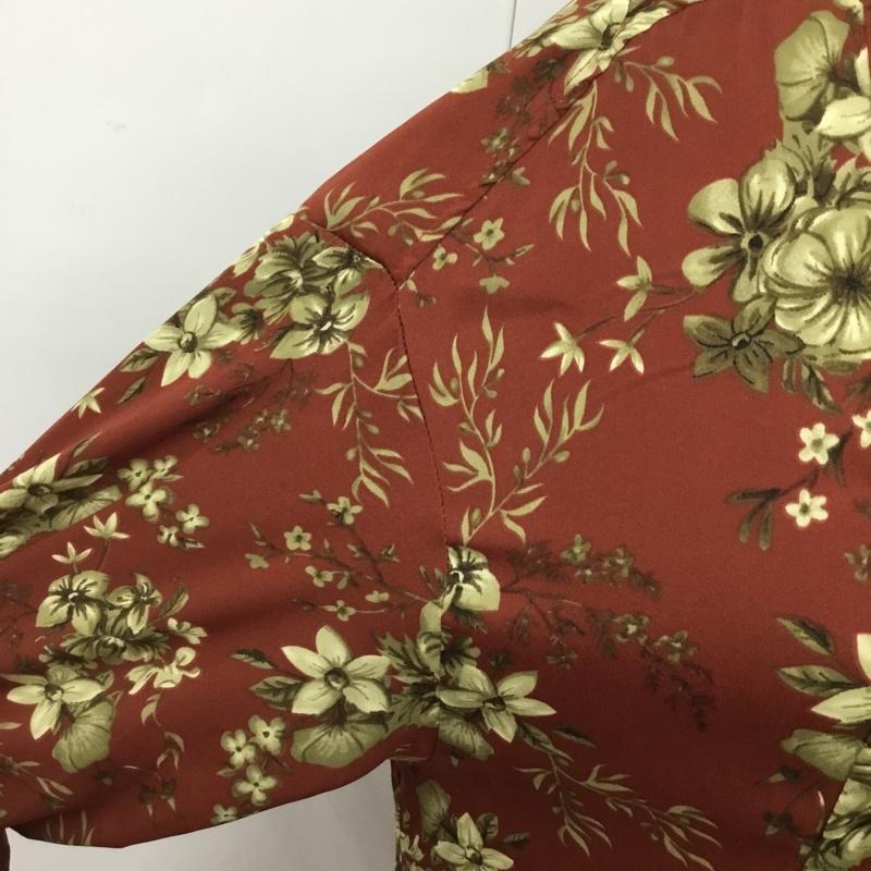 マウジー MOUSSY ワンピース ロングスカート 0109AS30-7530 SIDE SLIT LONG SHIRT 長袖 FREE 花柄 茶 / ブラウン /  レディース USED 古着 中古 10116075