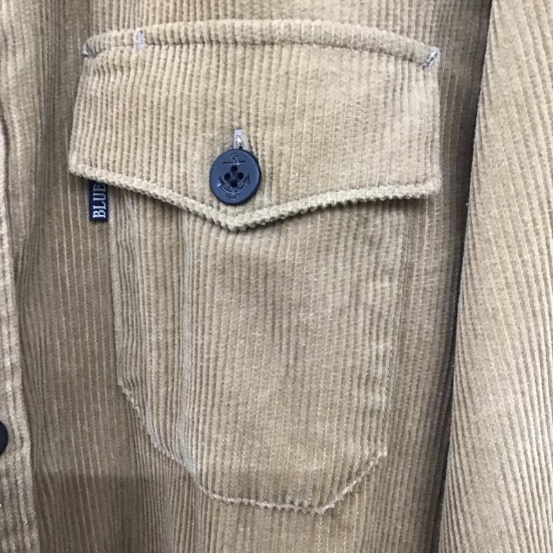 ブルーブルー BLUE BLUE シャツ、ブラウス 長袖 長袖シャツ コーデュロイシャツ カジュアルシャツ 4 ロゴ、文字 茶 / ブラウン /  メンズ USED 古着 中古 10136130