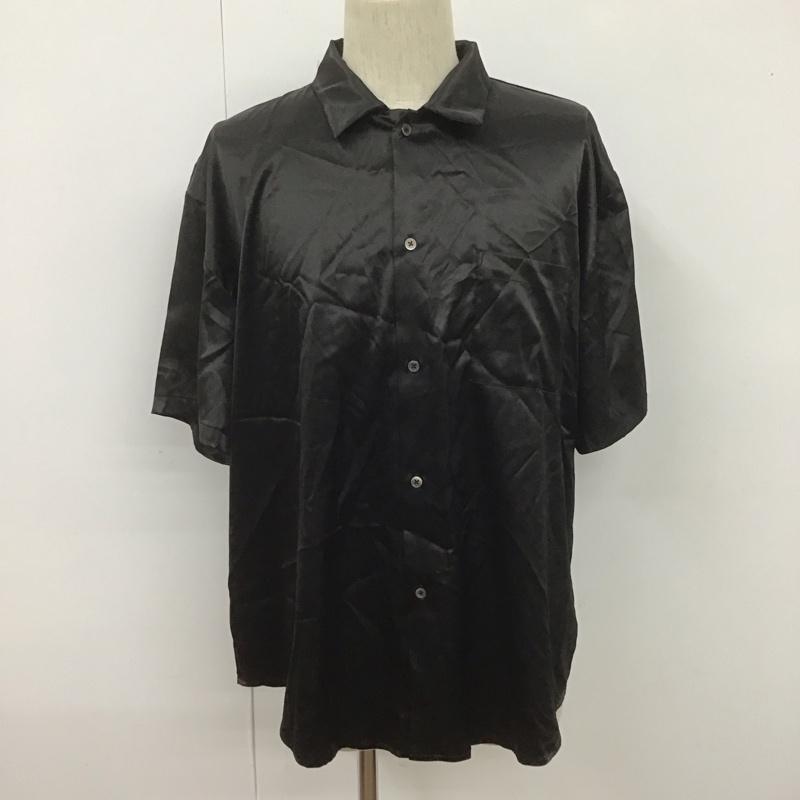 アンリラクシング unrelaxing シャツ、ブラウス 半袖 半袖シャツ カラーシャツ カジュアルシャツ M 無地 黒 / ブラック /  メンズ USED 古着 中古 10107140