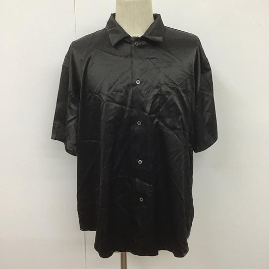 アンリラクシング unrelaxing シャツ、ブラウス 半袖 半袖シャツ カラーシャツ カジュアルシャツ M 無地 黒 / ブラック /  メンズ USED 古着 中古 10107140