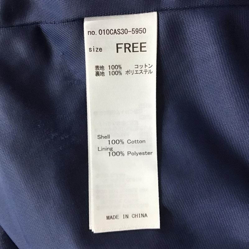 マウジー MOUSSY ワンピース ロングスカート 010CAS30-5950 Wガーゼ フレンチスリーブ FREE 無地 青 / ブルー /  レディース USED 古着 中古 10116479