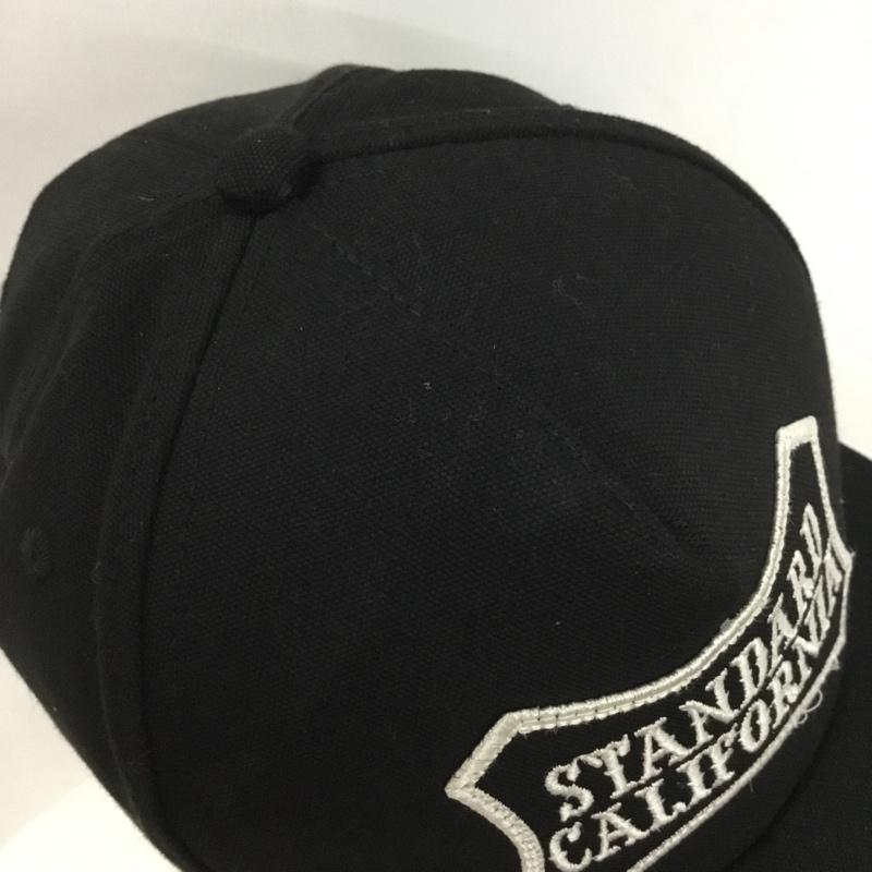 スタンダード カリフォルニア STANDARD CALIFORNIA 帽子 キャップ ロゴ ワッペン コットン ロゴ、文字 黒 / ブラック /  メンズ USED 古着 中古 10130416