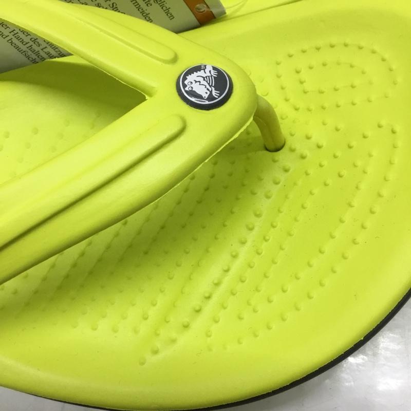 クロックス crocs サンダル サンダル 11033-7H1 Crocband Flip 24cm ビーチサンダル 24.0cm ワンポイント 黄 / イエロー /  レディース USED 古着 中古 10110658