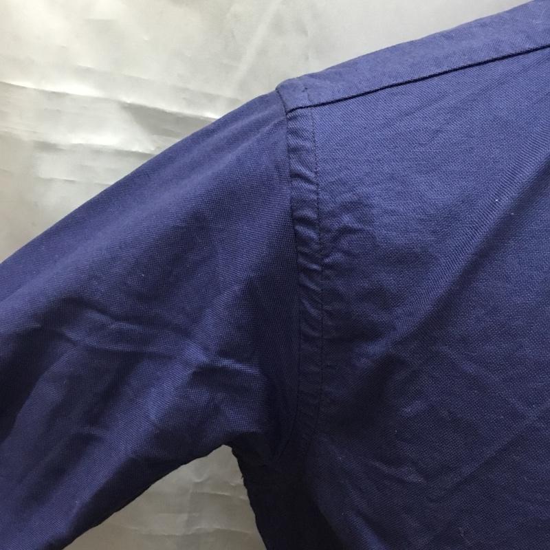 インディビジュアライズドシャツ INDIVIDUALIZED SHIRTS シャツ、ブラウス 長袖 ボタンダウンシャツ 無地 紺 / ネイビー /  メンズ USED 古着 中古 10108879