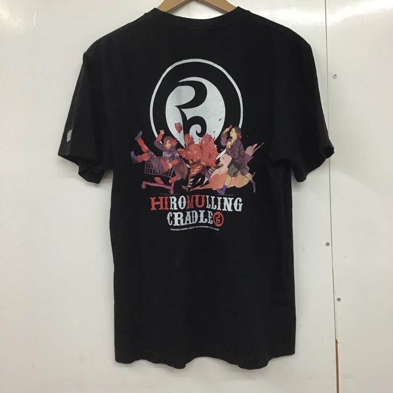 ローリングクレイドル ROLLING CRADLE Tシャツ 半袖 半袖カットソー プリントTシャツ クルーネックカットソー L ロゴ、文字 黒 / ブラック /  メンズ USED 古着 中古 10140708