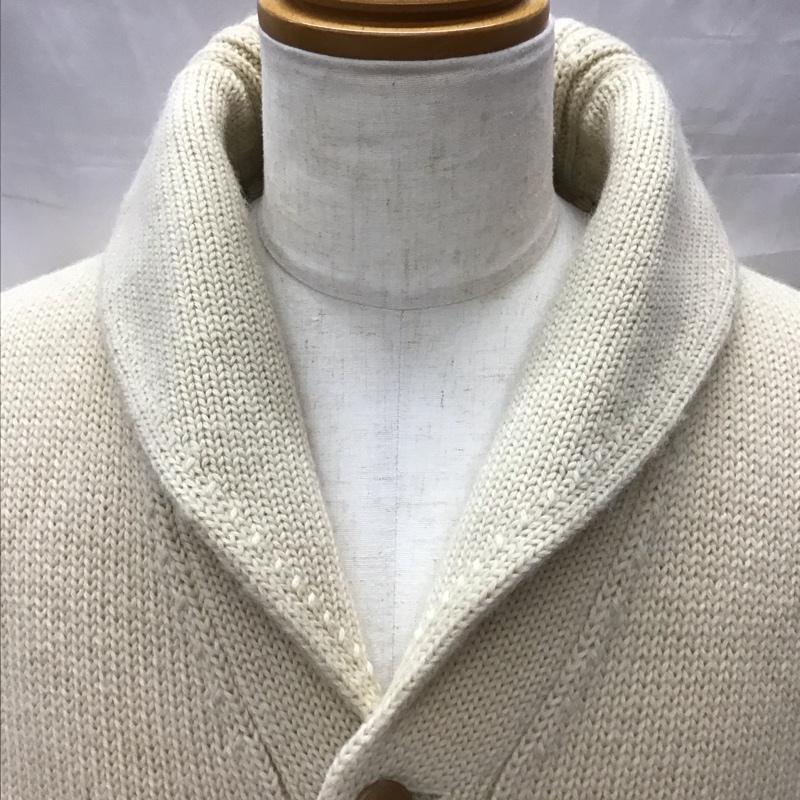 エディーバウアー Eddie Bauer ジャケット、上着 ジャケット、ブレザー 長袖ニットジャケット 前開きニットカーディガン カジュアルジャケット M ロゴ、文字 ベージュ / ベージュ /  メンズ USED 古着 中古 10113228
