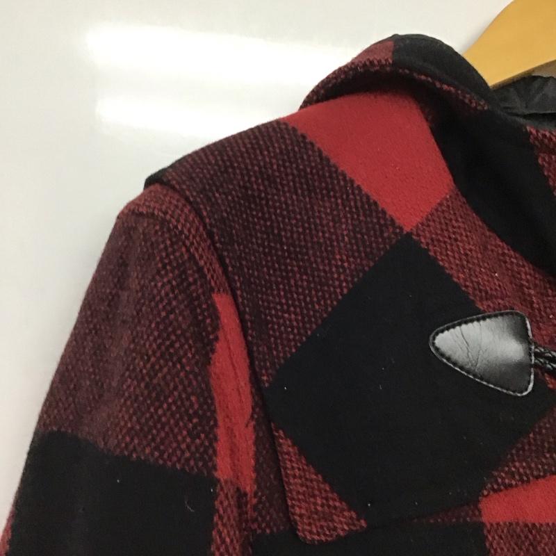 バーバリーブラックレーベル BURBERRY BLACK LABEL コート コート一般 ダッフルコート ショートコート アウター M チェック 黒 / ブラック / X 赤 / レッド /  メンズ USED 古着 中古 10144467