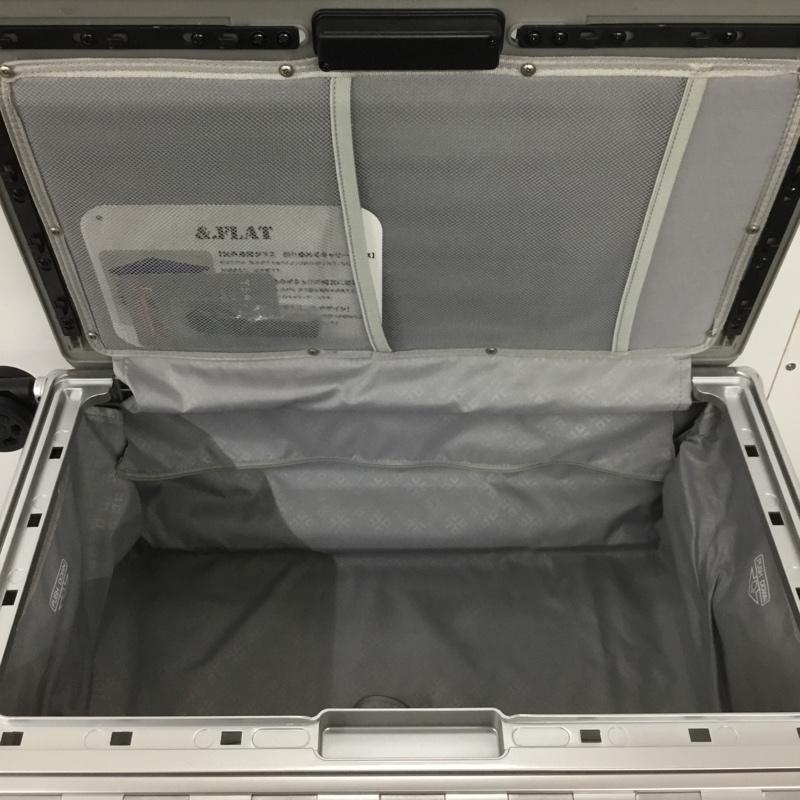 アンドフラット &.FLAT スーツケース、トランク スーツケース、トランク FL14-4-00001 折りたたみ ハードキャリーバッグ キャリーケース 箱有 ロゴ、文字 銀 / シルバー /  メンズ USED 古着 中古 10137515