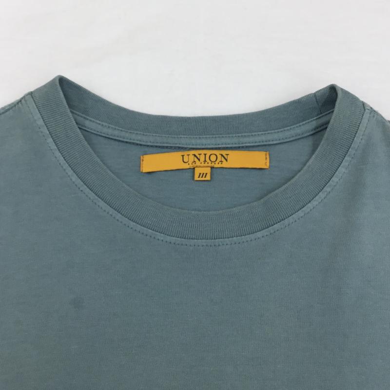ユニオン UNION Tシャツ 半袖 UNION E.O.SS/S TEE 3 ロゴ、文字 X プリント 薄緑 / ライトグリーン /  メンズ USED 古着 中古 10127625