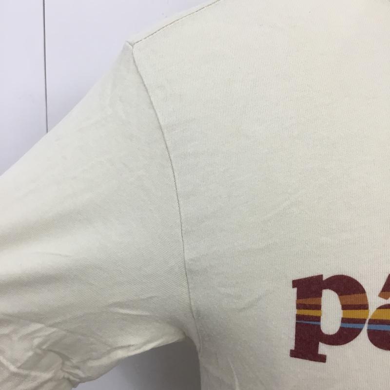 パタゴニア patagonia Tシャツ 半袖 半袖カットソー プリントTシャツ クルーネックカットソー S ロゴ、文字 ベージュ / ベージュ /  メンズ USED 古着 中古 10120846