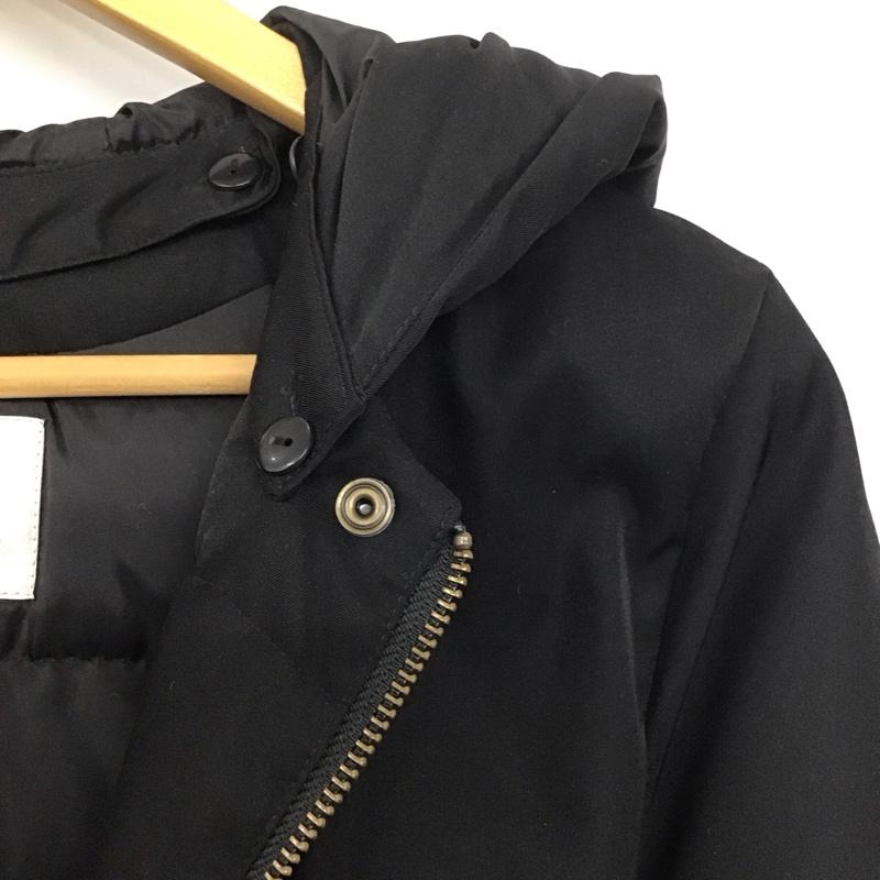 ナチュラルビューティーベーシック NATURAL BEAUTY BASIC コート ダウンコート 017-7252101 ロングダウンジャケット フェザー L 無地 黒 / ブラック /  レディース USED 古着 中古 10146594