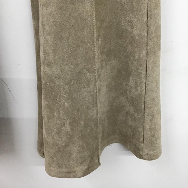ムルーア MURUA パンツ スラックス 012060700101-04 バックスリットスウェードパンツ フレアパンツ センタータック スウェードパンツ FREE 無地 ベージュ / ベージュ /  レディース USED 古着 中古 10105655