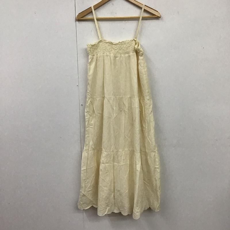アースミュージックアンドエコロジー earth music&ecology ワンピース ロングスカート 10121L20000 シャーリング 刺繍 アイボリー / アイボリー /  レディース USED 古着 中古 10119268