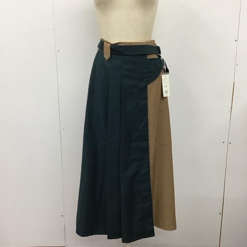 ムルーア MURUA スカート ロングスカート 012310801401 アシメラップAラインスカート 1 無地 ベージュ / ベージュ / X 緑 / グリーン /  レディース USED 古着 中古 10121406
