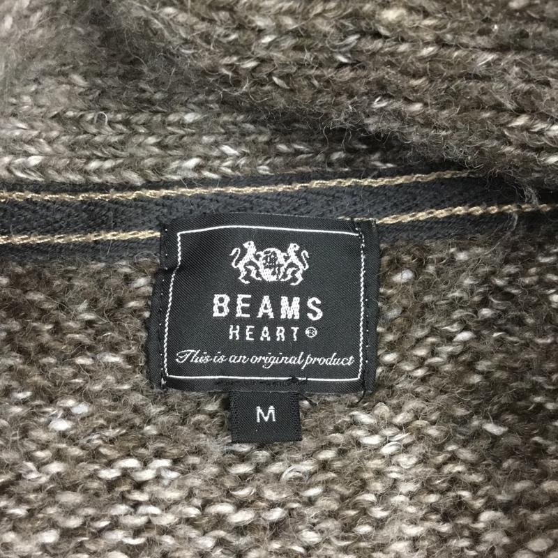 ビームス ハート BEAMS HEART カーディガン 長袖 42-15-0099-819 ショールカラー M 無地 茶 / ブラウン /  メンズ USED 古着 中古 10119819