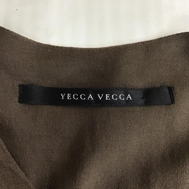 イェッカヴェッカ YECCA VECCA ワンピース ロングスカート 半袖ワンピース ロングワンピース Vネック フレアスカート FREE 無地 茶 / ブラウン /  レディース USED 古着 中古 10116742