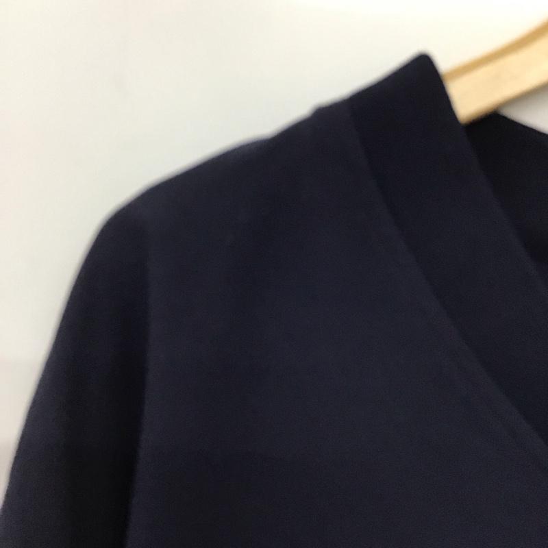 古着 USED カットソー 長袖 長袖カットソー 無地カットソー Vネック L 無地 紺 / ネイビー /  メンズ USED 古着 中古 10146112
