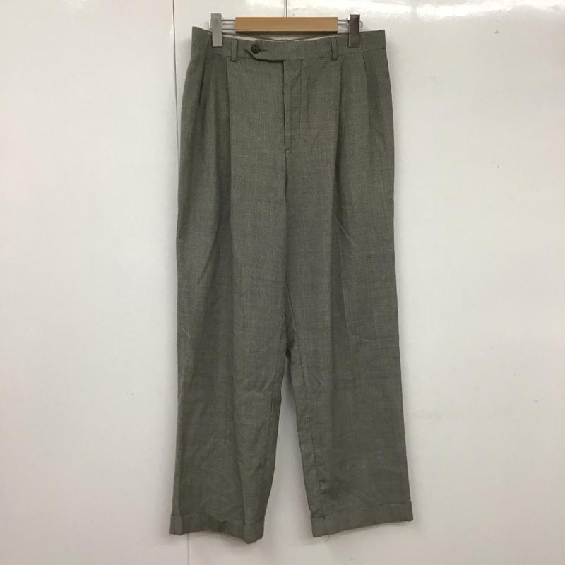 古着 USED パンツ スラックス Corbin 80s 90s スラックス ワイドパンツ カジュアルパンツ 千鳥格子 白 / ホワイト / X 黒 / ブラック /  メンズ USED 古着 中古 10106548