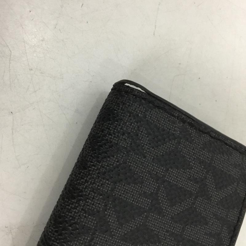 マイケルコース MICHAEL KORS キーケース キーケース MKシグネチャー COOPER ロゴ 総柄 黒 / ブラック /  メンズ USED 古着 中古 10142181