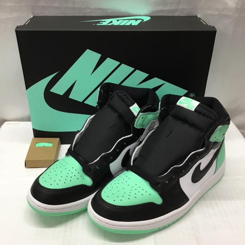 ナイキ NIKE スニーカー スニーカー DZ5485 130 AIR JORDAN 1 RETRO HIGH OG 27cm 箱有 27.0cm ロゴ、文字 白 / ホワイト / X 黒 / ブラック / X 薄緑 / ライトグリーン /  メンズ USED 古着 中古 10112844
