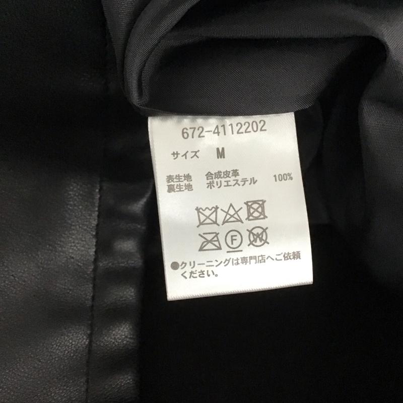 ナノユニバース nano・universe ジャケット、上着 ジャケット、ブレザー 672-4112202 フェイクレザー M 無地 黒 / ブラック /  メンズ USED 古着 中古 10131936