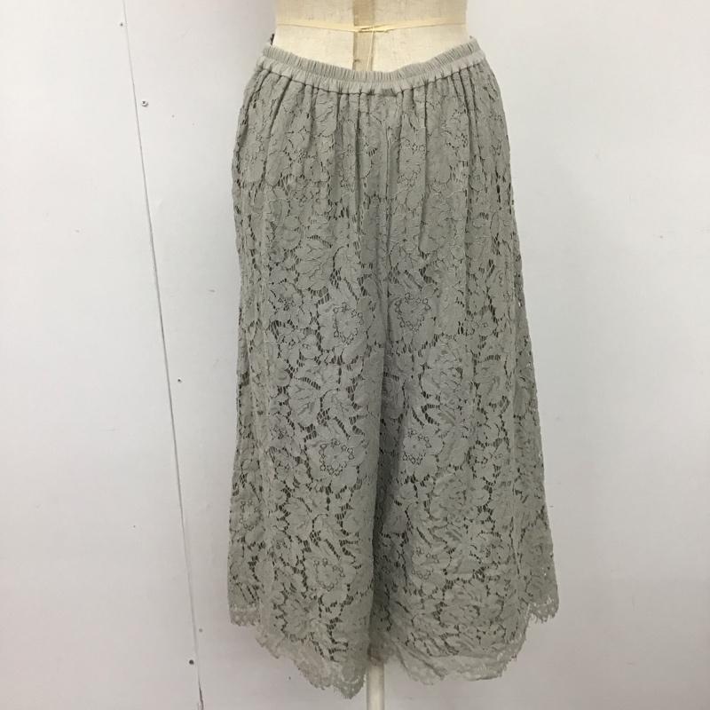 ニコアンド niko and... ボトムス ボトムス ST72YL09MB レース ガウチョパンツ 4 レース柄 灰 / グレー /  レディース USED 古着 中古 10123193